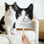 Personalized Dog Cat Face Photo Big Head Mask Stick Photo Booth Prop Pet Wedding Party Gift for Pet Owners Lovers