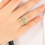 Personalisierte Multicolor Stethoskop Name Emaille Ring Zierlich Schmuck Anerkennung Geburtstag Weihnachten Geschenk für Krankenschwester medizinisches Personal Absolvent