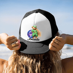 Personalized Hip-Hop Girl Teddy Bear Baseball Cap with Name and Birthstone Birthday Gift for Black Queen Rapper Hip-Hop Lovers