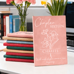 Personalised Chapter Sixteen Birth Flower Journal Notebook with Age and Name Christmas Birthday Gift for Boys Girls