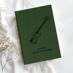 Personalised Line Art Musical Instrument Design Songwriting Journal Notebook with Name and 100 Lined Pages Birthday Music Festival Gift for Musicians