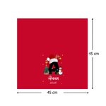 Serviette 100 % Coton Personnalisée avec Chapeau Père Noël Bonhomme de Neige Nom et Année Décoration de Table Cadeau Noël pour Famille Ami