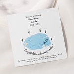 Personalized New Mom and Baby Swan Necklace with Birthstone and Card Birthday Anniversary Christmas First Mother's Day Gift for Women