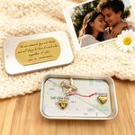 Personalisierte Flugzeug Karten Box mit Initialen und Adresse Weihnachten Jahrestag Geschenk für Paar