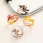 Personalisierte Multicolor Stethoskop Name Emaille Ring Zierlich Schmuck Anerkennung Geburtstag Weihnachten Geschenk für Krankenschwester medizinisches Personal Absolvent