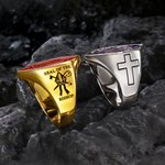 Personalized Episcopal Seal Design Bishop Ring with Text Apostolic Jewelry Pastoral Anniversary Gift for Clergy Apostle