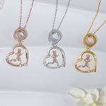 Personalisierte Running Lady Herz Zirkon Halskette mit eingraviertem Namen Marathon Geburtstag Geschenk für Running Lovers