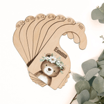 Personalized Wreath Animal 7 Pcs Wooden Closet Dividers with Name Christmas Baby Shower Gift for New Parents Newborns