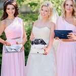 Pochette in raso personalizzata con fiocco e fodera fotografica Regalo di matrimonio e anniversario per le donne