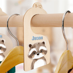 Personalized Wreath Animal 7 Pcs Wooden Closet Dividers with Name Christmas Baby Shower Gift for New Parents Newborns