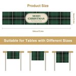 Personalizzato Merry Christmas verde rosso Plaid Runner tavolo con testo Home Decor Housewarming Natale Festival Bomboniere regalo per la famiglia amico
