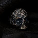 Personlig Gothic Rose Skull Ring med invändig gravering Biker smycken Födelsedag Jubileum Present för män Gothic älskare Motorcykel älskare
