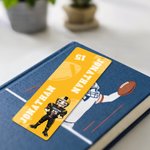 Personalized Cartoon Character Football Magnetic Bookmark Clip with Name and Number Birthday Christmas Gift for Football Lovers Bookworms