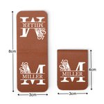 Personalised Floral Monogram PU Leather Magnetic Bookmark with Name Reading Accessories Birthday Gift for Book Lovers