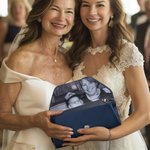 Pochette in raso personalizzata con fiocco e fodera fotografica Regalo di matrimonio e anniversario per le donne