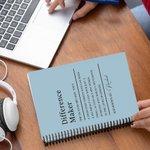 Personalised Difference Maker Definition Name A5 Spiral Notebook with 120 Lined Pages Birthday Appreciation Gift for Leaders Coworkers