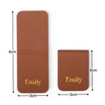 Personalised Minimalist PU Leather Magnetic Bookmark with Name Reading Accessories Birthday Gift for Book Lovers Bookworm