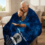 Personalized Starry Sky Angel Wing Photo Soft Throw Blanket with Name and Date Remembrance In Loving Memory Sympathy Gift for Loss of Loved One