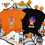 Personalized Cartoon Bats Halloween Witch Marsupilami T-shirt Sweatshirt Hoodie with Name Halloween Gift for Women | Callie × Marsupilami®