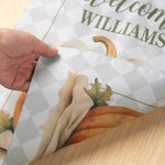 Personalized Vintage Coquette Bow Pumpkin Garden Flag with Initials and Name Garden Decor Birthday Anniversary Gift for Family Gardening Enthusiasts