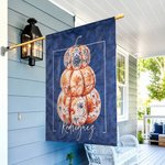 Personalized Vintage Coquette Bow Pumpkin Garden Flag with Initials and Name Garden Decor Birthday Anniversary Gift for Family Gardening Enthusiasts