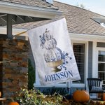 Personalized Vintage Coquette Bow Pumpkin Garden Flag with Initials and Name Garden Decor Birthday Anniversary Gift for Family Gardening Enthusiasts