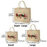 Your Christmas Magic Woven with Cheer - Personalized Name Jute Tote Bag