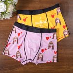 I Sucked It So Its Mine - Personalized Love Hearts Face Photo Boxer Brief