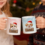 Personalised Cute Cartoon Christmas Hat Animal 11 oz 15 oz Ceramic Mug with Name Daily Use Christmas Gift for Boys Girls