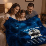 Personalized Starry Sky Angel Wing Photo Soft Throw Blanket with Name and Date Remembrance In Loving Memory Sympathy Gift for Loss of Loved One