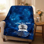 Personalized Starry Sky Angel Wing Photo Soft Throw Blanket with Name and Date Remembrance In Loving Memory Sympathy Gift for Loss of Loved One