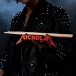 Présentoir de baguettes de batterie imprimé en 3D avec texte Cadeau de studio de musique pour batteur amateur de rock