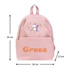 Sac à Dos Personnalisé avec Nom et Motif d'Animal Mignon Cadeau d'Anniversaire de Rentrée Scolaire pour Garçons Filles