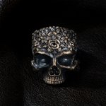 Personlig Gothic Rose Skull Ring med invändig gravering Biker smycken Födelsedag Jubileum Present för män Gothic älskare Motorcykel älskare