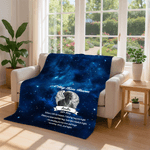 Personalized Starry Sky Angel Wing Photo Soft Throw Blanket with Name and Date Remembrance In Loving Memory Sympathy Gift for Loss of Loved One