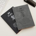 Personalised New Chapter Birth Flower A5 Journal Notebook with Name Resignation Retirement Gift for Colleague