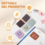 Segnalibro magnetico in pelle PU personalizzato con fiore di nascita personaggio animato e nome regalo perfetto per amanti dei libri