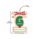 Personalised Reindeer Wooden Money Holder Ornament with Initial Name and Year Home Decor Christmas Gift for Kid Family