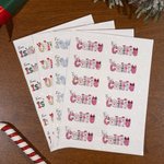 Personalized Santa Claus Elk Waterproof Stickers with Name Christmas Festival Party Gift for Family