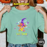 Personalized Cartoon Bats Halloween Witch Marsupilami T-shirt Sweatshirt Hoodie with Name Halloween Gift for Women | Callie × Marsupilami®