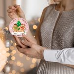 Personalized 1-8 Gingerbread Men Ceramic Ornament with Names Christmas Tree Home Decor Christmas Gift for Kids Family