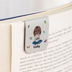 Henkilökohtainen Syntymä Flower Monivärinen sarjakuvahahmo Magneettinen kirjanmerkki Clip nimi Syntymäpäivälahja perheelle kirjan ystäville