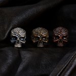 Personlig Gothic Rose Skull Ring med invändig gravering Biker smycken Födelsedag Jubileum Present för män Gothic älskare Motorcykel älskare