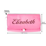 Personalised Birth Flower Waterproof Portable Makeup Brush Bag with Name Travel Essentials Birthday Gift for Women Makeup Artists