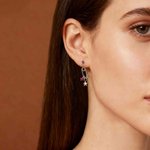 Personalized Birthstone Star Minimalist Earrings Dainty Jewelry Birthday Anniversary Gift for Women