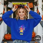 Personalized Cartoon Bats Halloween Witch Marsupilami T-shirt Sweatshirt Hoodie with Name Halloween Gift for Women | Callie × Marsupilami®