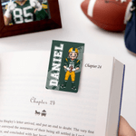 Personalized Cartoon Character Football Magnetic Bookmark Clip with Name and Number Birthday Christmas Gift for Football Lovers Bookworms