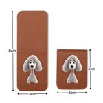 Personalised 3D Cartoon Dog PU Leather Magnetic Bookmark with Name Reading Supplies Birthday Gift for Bookworm Pet Lovers