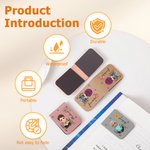 Personalised Birth Flower Cartoon Character Magnetic PU Leather Bookmark Clip with Name Reading Tool Club Birthday Gift for Kid Bookworm