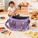 Personalized Cartoon Animals Multi-Compartment Travel Bag with Name and Shoulder Strap Travel Essentials Birthday Gift for Kids